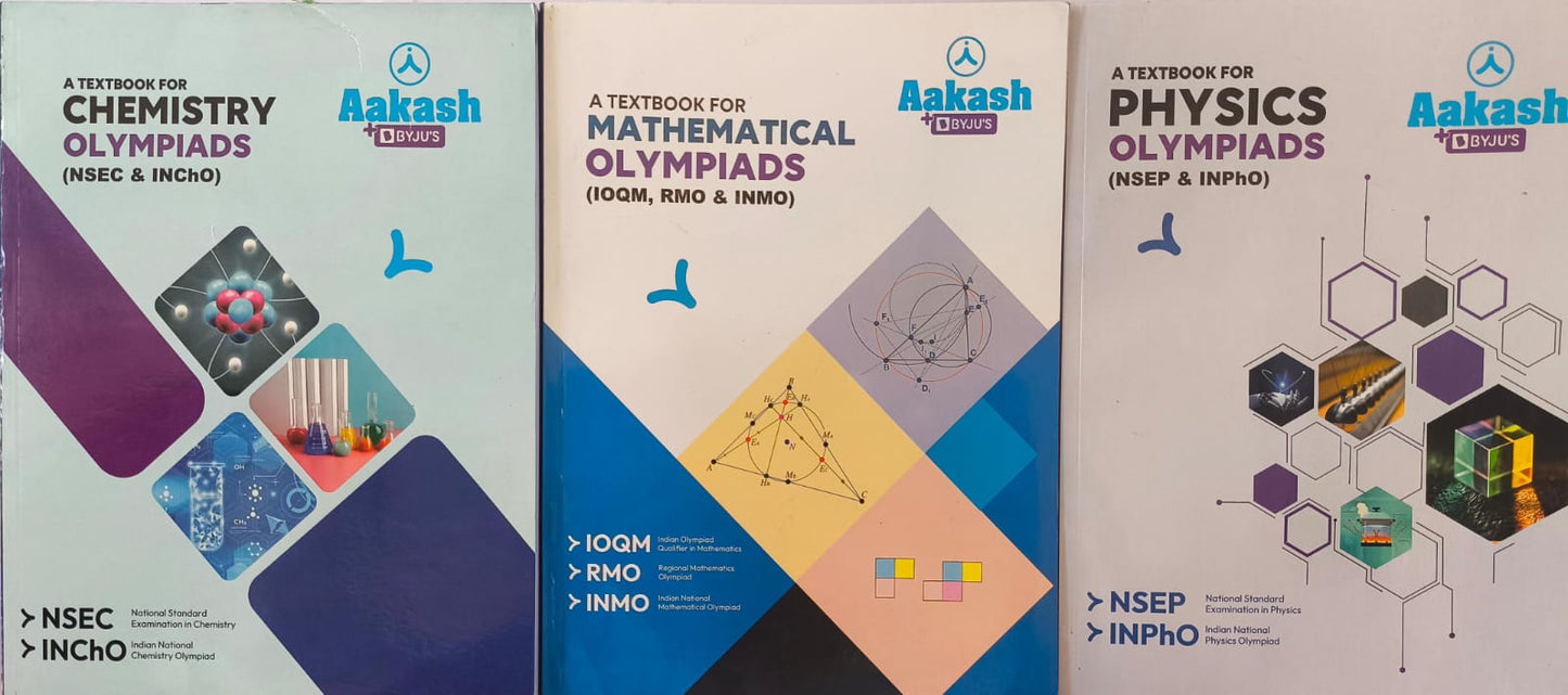 AAKASH Latest Olympiad Books for Physics, Chemistry, Mathematics | For National Level Olympiads