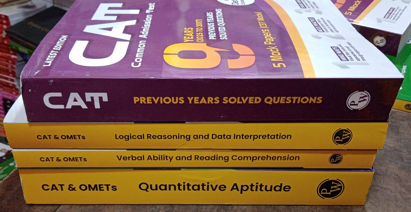 PW MBAWALLAH Latest Quantitative Aptitude, Verbal Ability & Reading Comprehension, Logical Reasoning & Data Interpretation, 9 Years Previous Year Papers | Combo Set of 4 Books | Ideal For CAT & OMETs