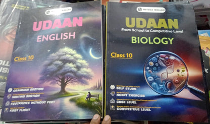 Physics Wallah PW Udaan For Class 10 Complete Bookset  | Combo Set of 8 Books [2025 Edition] | Physics, Chemistry, Mathematics Part A & B, Biology, English, MAT, Social Science