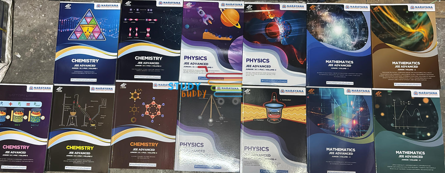 NARAYANA [2025 Ed.] Latest JEE ADVANCED Study Material for IIT-JEE (45+ Years) | Class 11 and 12 | Physics, Chemistry, Mathematics