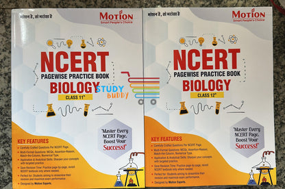 Motion NCERT Pagewise Practice Book | Latest 2025 Edition | Physics, Chemistry, Biology | Class 11 & 12 | Colored Printed Books