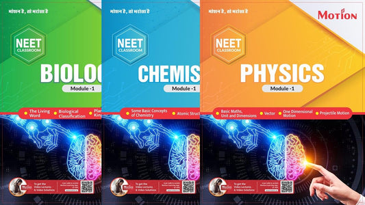 MOTION [2025 Ed.] NEET Study Material | Physics, Chemistry, Biology | Class 11 & 12 | Colored Printed Books