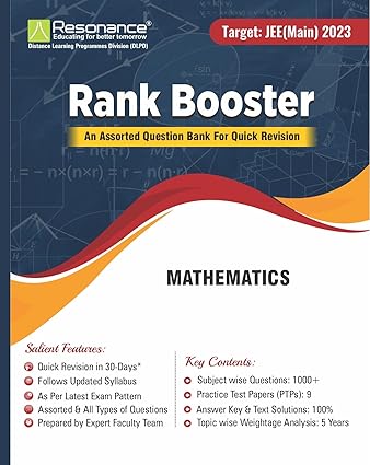 RESONANCE Rank Booster [2025 Edition] -Question Bank for Quick Revision For JEE- MAINS