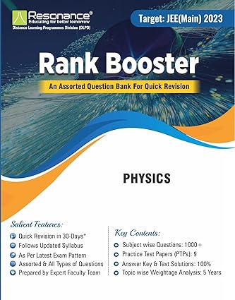RESONANCE Rank Booster [2024 Edition] -Question Bank for Quick Revision For JEE- MAINS