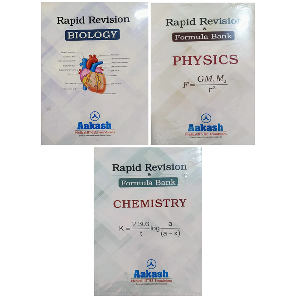 AAKASH Rapid Revision & Formula Bank for NEET | Set of 3 books Combo