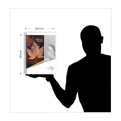 Premium 500 Pages Unruled Spiral Register Notebook (Plain Pages) | Set of 3 Notebooks