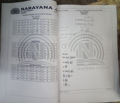 NARAYANA Test Series for JEE Mains + Advanced | 50+ Tests with Solutions