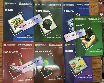 RESONANCE [2024 Ed.] Latest Study Material for Class 7 | Foundation & Olympiad | Set of 7 Books Combo