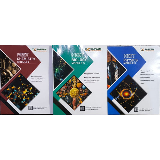 SARVAM CAREER INSTITUTE [2026 Ed.] NEET Study Material | Physics, Chemistry, Biology | Class 11 & 12 | Colored Printed Books
