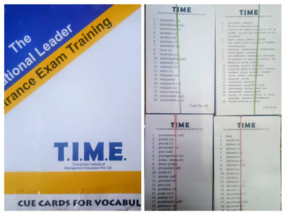 TIME [2025 Ed.] Study Material for CAT & Other MBA Exams | Cue Cards for Vocabulary Included
