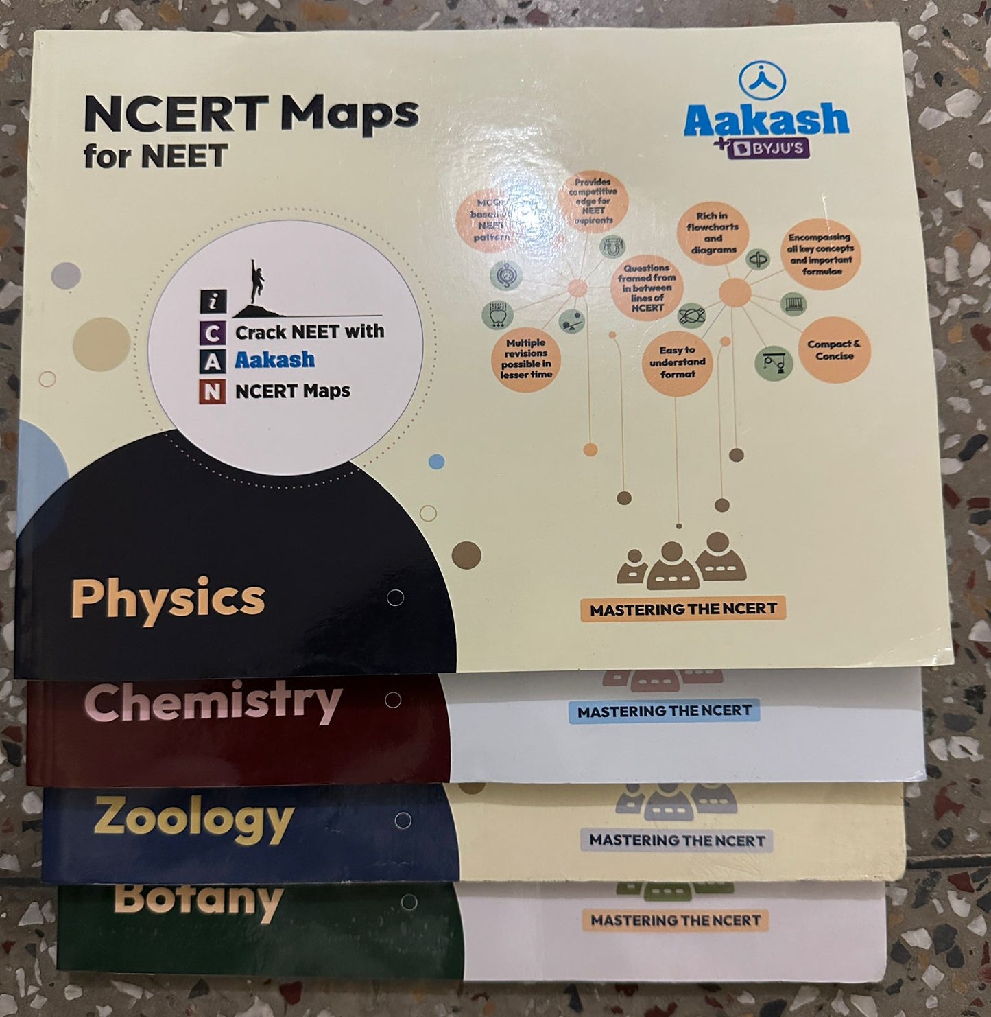 AAKASH [2024 Ed] NCERT Maps for NEET | Set of 4 books Combo