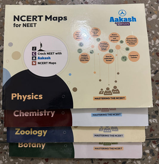 AAKASH [2024 Ed] NCERT Maps for NEET | Set of 4 books Combo
