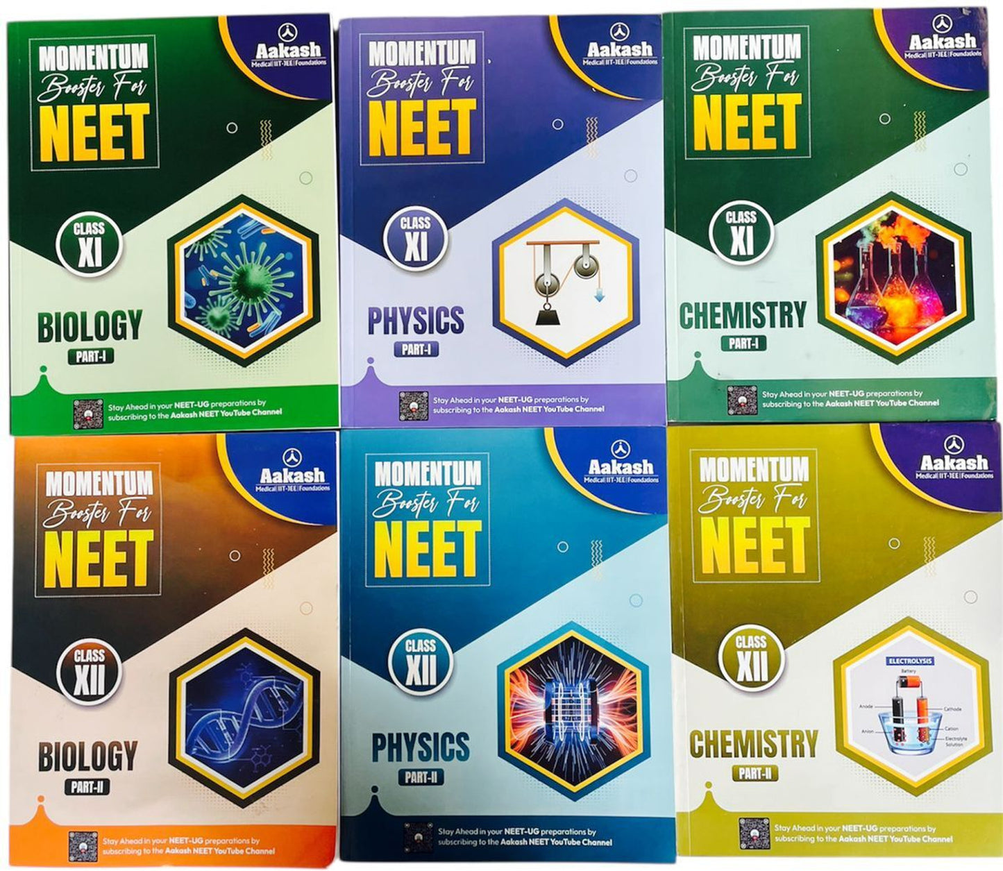 Aakash  [2026 Ed.] Momentum Booster NEET for Class 11 & 12 | Physics, Chemistry, Biology | Part 1 & 2 | NEET UG Study Material