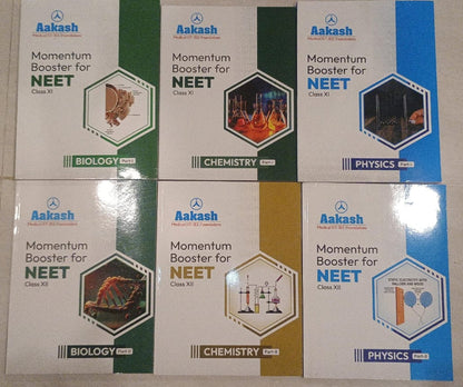 AAKASH Latest Momentum Boosters for NEET | Combo of 6 Books | Class 11 & 12 [2025 Ed.]