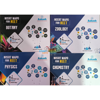 AAKASH [2025 Ed] NCERT Maps for NEET | Set of 4 books Combo