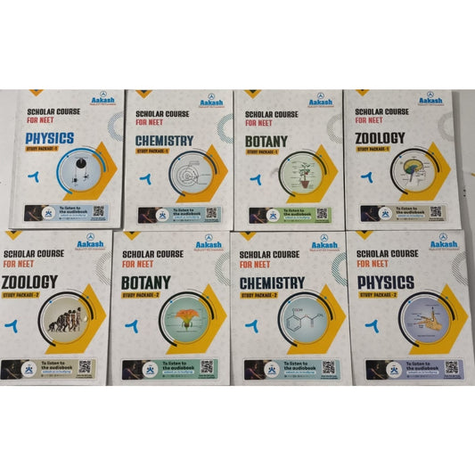 AAKASH Latest Scholar Course for NEET | Combo of 8 Books | Physics, Chemistry, Biology