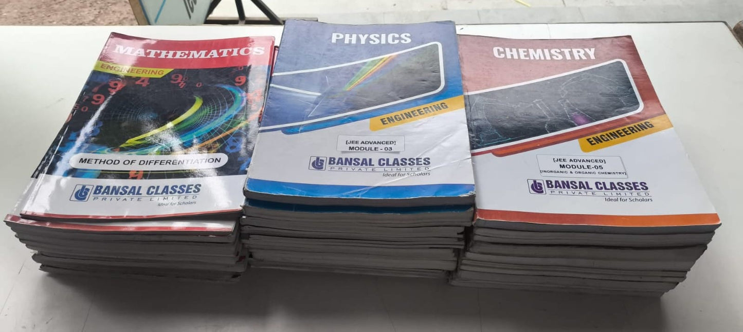 BANSAL CLASSES [2025 Ed.] Study Material for IIT-JEE | Physics, Chemistry, Mathematics | Class 11 & 12