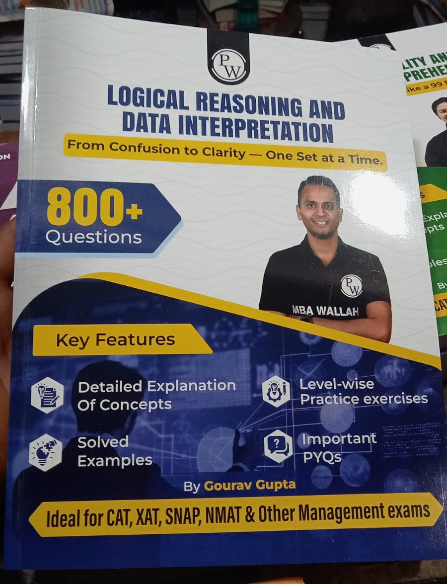 PW MBAWALLAH Latest Quantitative Aptitude, Verbal Ability & Reading Comprehension, Logical Reasoning & Data Interpretation, 9 Years Previous Year Papers | Combo Set of 4 Books | Ideal For CAT & OMETs